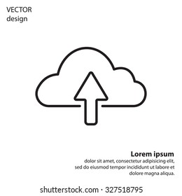 cloud upload line icon