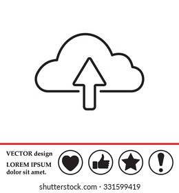 cloud upload line icon