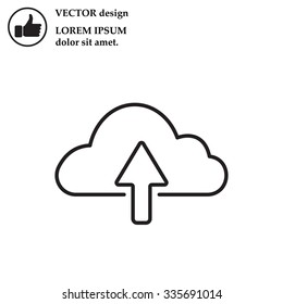 cloud upload line icon