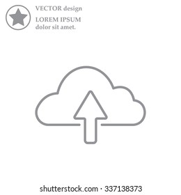 cloud upload line icon