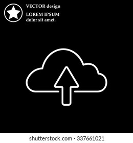 cloud upload line icon