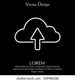 cloud upload line icon
