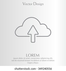 cloud upload line icon