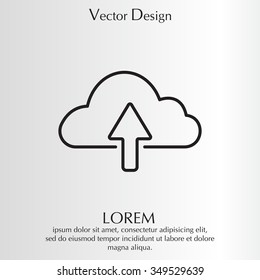 cloud upload line icon