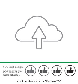 cloud upload line icon