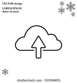 cloud upload line icon
