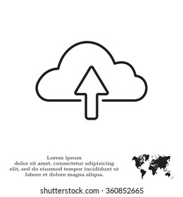 cloud upload line icon