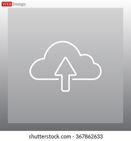 cloud upload line icon