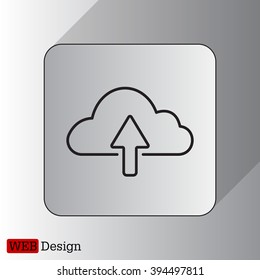 cloud upload line icon
