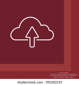 cloud upload line icon