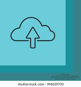 cloud upload line icon