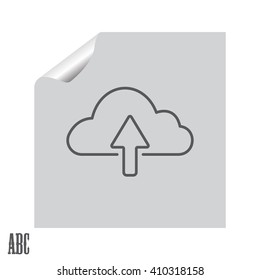 cloud upload line icon