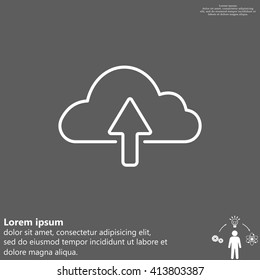 cloud upload line icon