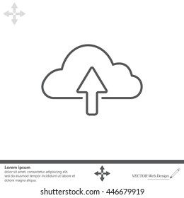 cloud upload line icon