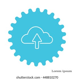 cloud upload line icon