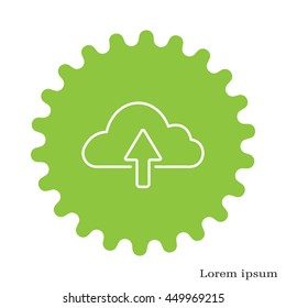 cloud upload line icon