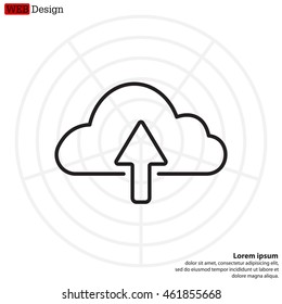 cloud upload line icon