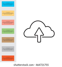 cloud upload line icon