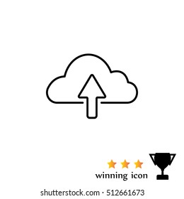 cloud upload line icon