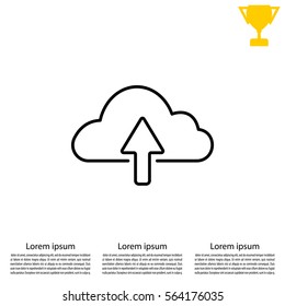cloud upload line icon