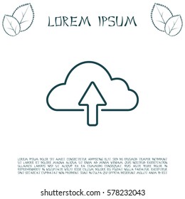 cloud upload line icon