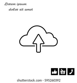 cloud upload line icon