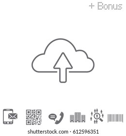 cloud upload line icon