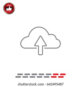 cloud upload line icon