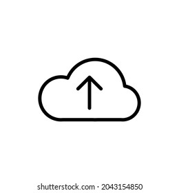 cloud upload line icon vector design, editable stroke line icon