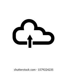 Cloud upload outline icon. Symbol, logo illustration for mobile concept and web design.