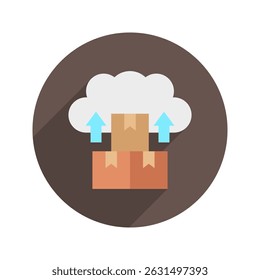 Carregar cor plana arredondada, mini ícone de ilustração. use para conceito moderno, impressão, UI, kit UX, web e desenvolvimento de aplicativos. Vetor relacionado com vendas, logística e comércio eletrônico