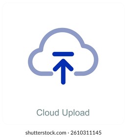 Cloud Upload and storage icon concept