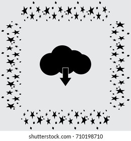 Cloud upload vector icon 