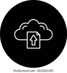 Cloud Upload vector icon. Can be used for printing, mobile and web applications.