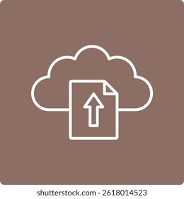 Cloud Upload vector icon. Can be used for printing, mobile and web applications.