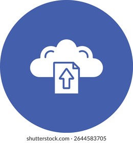 Cloud Upload vector icon. Can be used for printing, mobile and web applications.