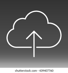 Cloud Upload Vector Icon Illustration