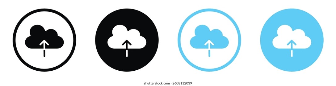 Cloud upload vector icons graphic pack