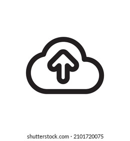 Cloud Upload vector Solid Icon Design Symbol on White background EPS 10 File