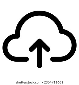 cloud uploading icon vector illustration asset element