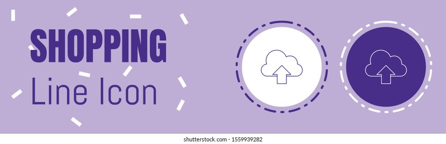 Cloud Uploading Line icon. Useful Graphic elements for All Kinds of Designing Work.