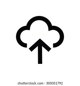 Cloud Uploading Vector Icon 