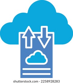 Cloud Uploading vector icon. Can be used for printing, mobile and web applications.