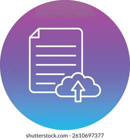 Cloud Uploading vector icon. Can be used for printing, mobile and web applications.