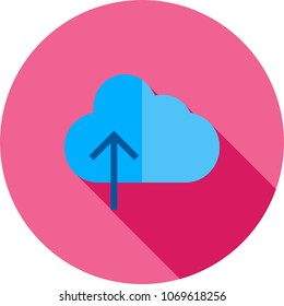 Cloud with upward arrow