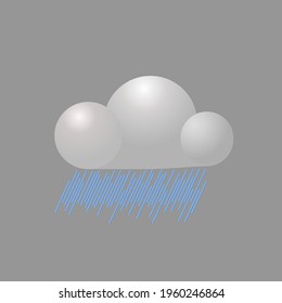 cloud vector 3d effect element