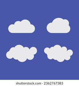 Cloud Vector Art Illustrations, Icons, Abstract, Cloud Set.