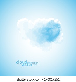 Cloud vector background, creative style illustration eps10