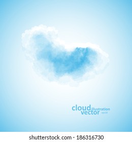 Cloud vector background, creative style illustration eps10