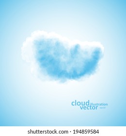 Cloud vector background, creative style illustration eps10
